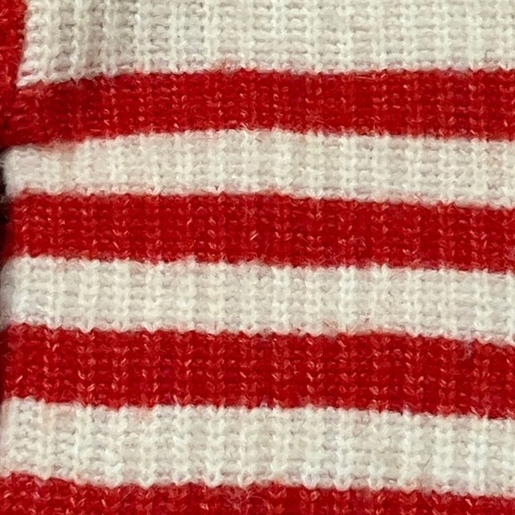 William Rast women’s small Cream with red stripes chunky Knit WOOL blend Sweater - Picture 11 of 13